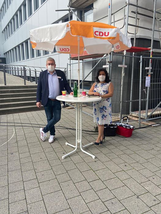 14.82.2020 - CDU Marktstand zur Kommunalwahl 2020 - 